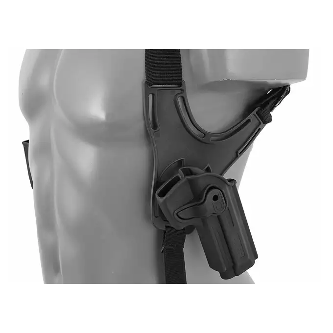 [Zestaw] Airsoftowe dwuramienne szelki operacyjne - Black [Amomax] + Adapter szybkiego zwalniania - Black [Amomax]