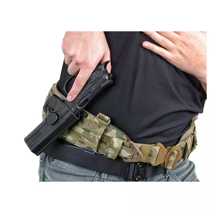 [Zestaw] Airsoftowe mocowanie MOLLE - Black [Amomax] + Adapter szybkiego zwalniania - Black [Amomax]