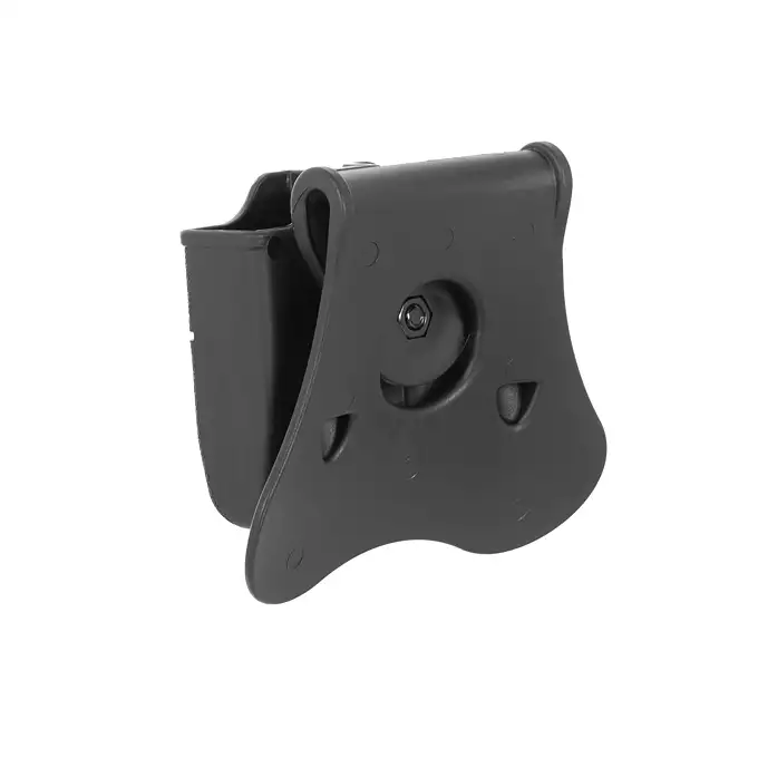 [Zestaw] Ładownica Airsoftowa na magazynki PX4/P30/USP/USP Compact - Black + Adapter szybkiego zwalniania - Black [Amomax]