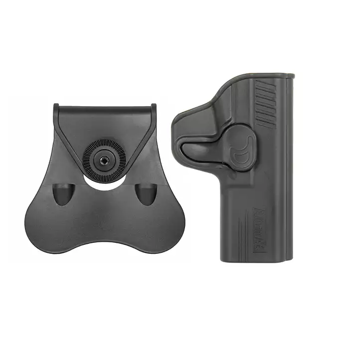 [Zestaw] Kabura Airsoftowa do M&amp;P9 - Black [Amomax] + Adapter szybkiego zwalniania - Black [Amomax]