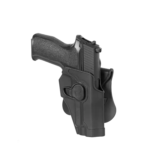[Zestaw] Kabura Airsoftowa do P226 - Black [Amomax] + Adapter szybkiego zwalniania - Black [Amomax]
