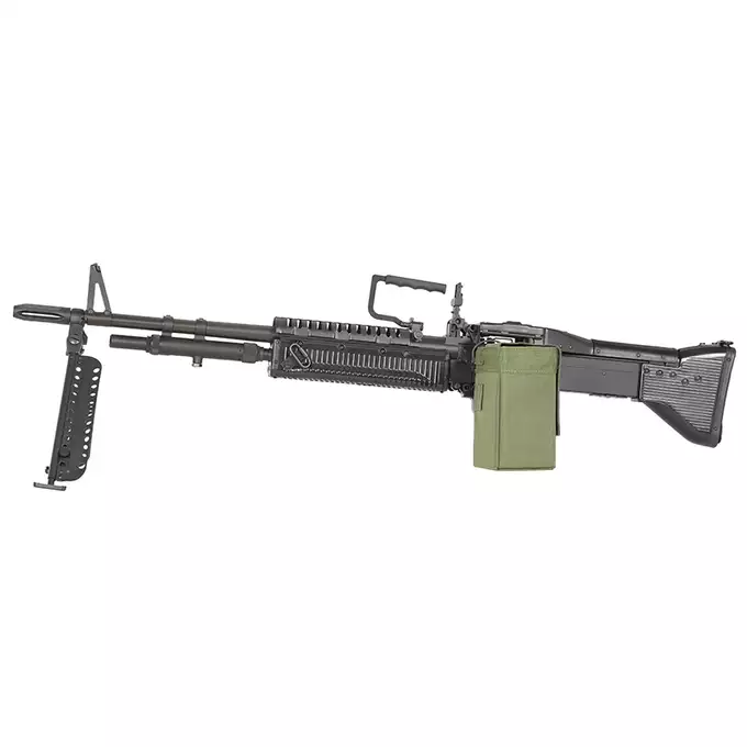 [Zestaw] Replika karabinu maszynowego H.M.G. M60 [A&amp;K] + Replika Trójnógu Amerykańskiego M122 Pod Karabiny Maszynowe [BattleAxe]