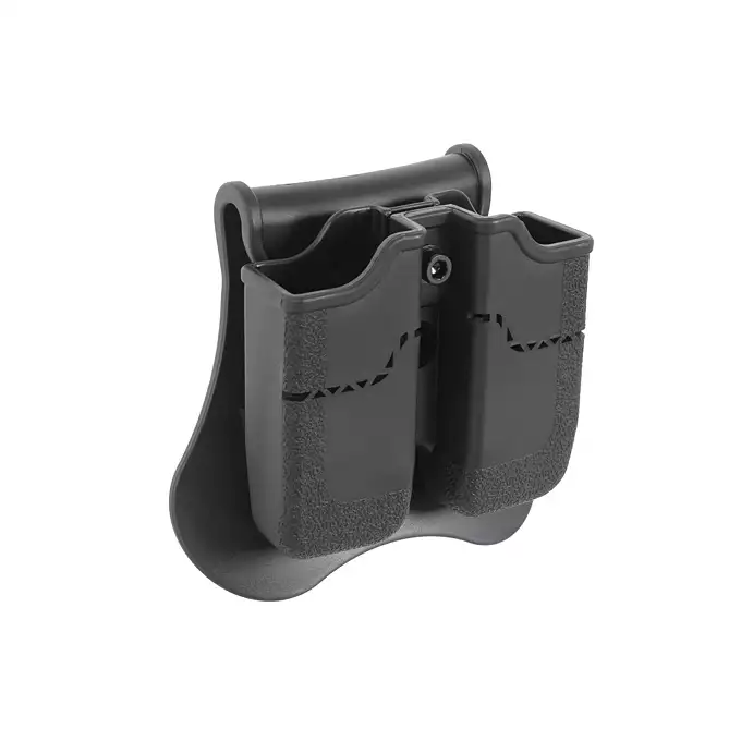 [Zestaw] Ładownica Airsoftowa na magazynki PX4/P30/USP/USP Compact - Black + Adapter szybkiego zwalniania - Black [Amomax]