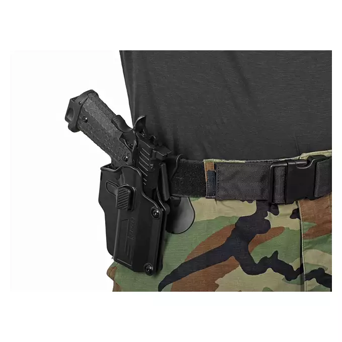 [Zestaw] Airsoftowe dwuramienne szelki operacyjne - Black [Amomax] + Adapter szybkiego zwalniania - Black [Amomax]