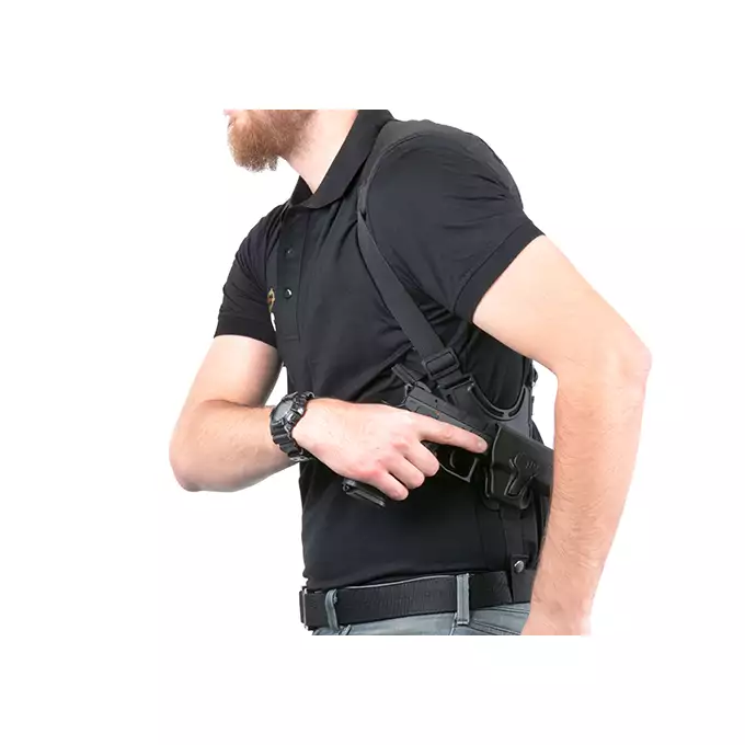 [Zestaw] Airsoftowe szelki na kaburę - Black [Amomax] + Adapter szybkiego zwalniania - Black [Amomax]