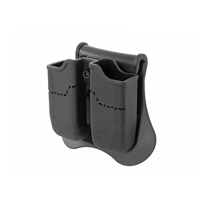 [Zestaw] Ładownica Airsoftowa na magazynki PX4/P30/USP/USP Compact - Black + Adapter szybkiego zwalniania - Black [Amomax]