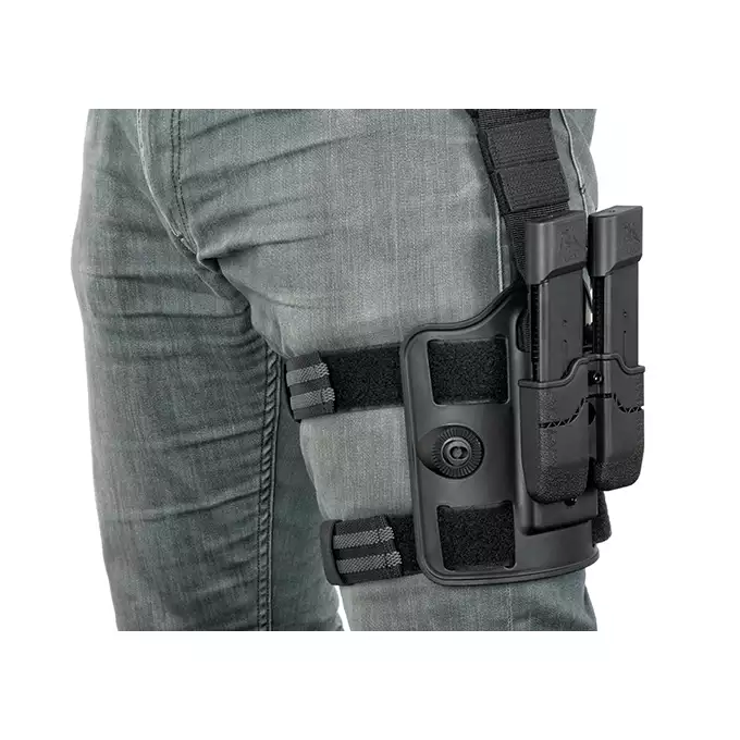 [Zestaw] Airsoftowa platforma udowa - Black [Amomax] + Adapter szybkiego zwalniania - Black [Amomax]
