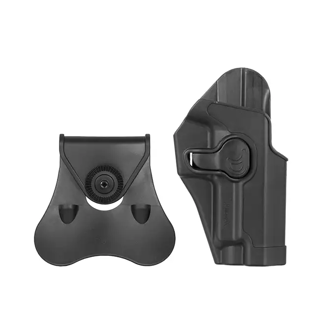 [Zestaw] Kabura Airsoftowa do P226 - Black [Amomax] + Adapter szybkiego zwalniania - Black [Amomax]