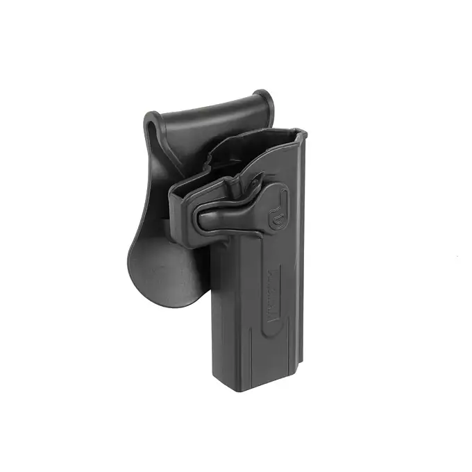[Zestaw] Kabura Airsoftowa do Hi-Capa - Black [Amomax] + Adapter szybkiego zwalniania - Black [Amomax]