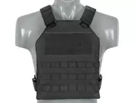 Prosty Plate Carrier z atrapami miękkich wkładów balistycznych - Black [8FIELDS]