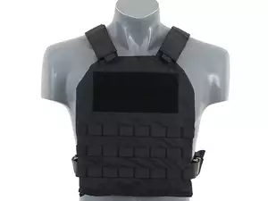 Simple Plate Carrier with Dummy Soft Armor Inserts - Black [8FIELDS]