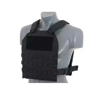 Simple Plate Carrier with Dummy Soft Armor Inserts - Black [8FIELDS]