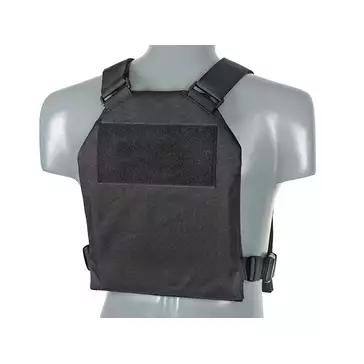 Prosty Plate Carrier z atrapami miękkich wkładów balistycznych - Black [8FIELDS]