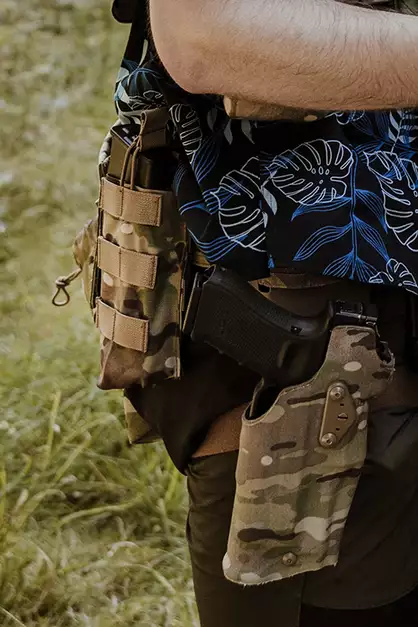 Otwarta pojedyncza ładownica na magazynki AK 7.62x39 - Multicamo