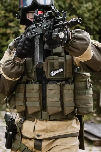 Otwarta podwójna ładownica na magazynki AK 7.62x39 - Olive [8FIELDS]