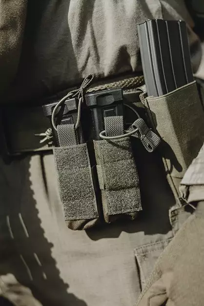 Porte chargeur pistolet double ouvert - OLIVE [8FIELDS]