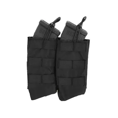 Open Top Double 7.62x39 AK Mag Pouch - Black [8FIELDS]