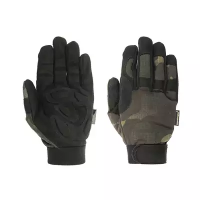 Lekkie rękawice taktyczne w kamuflażu (Rozmiar L) - MultiCam Black