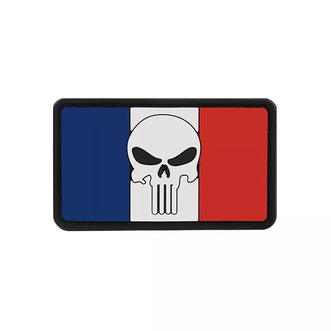 Naszywka Flag Skull FRANCE 2 [8FIELDS]