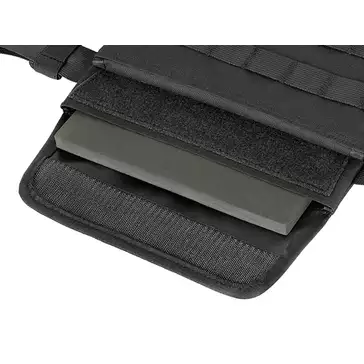 Prosty Plate Carrier z atrapami miękkich wkładów balistycznych - Black [8FIELDS]