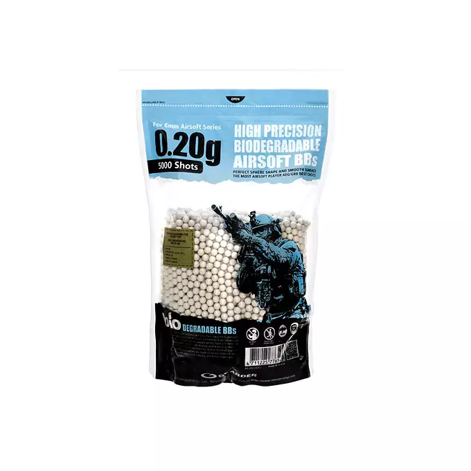 High Precision Made BIO 0.20g BB Pellets (5000 rounds, Bag) [GUARDER]