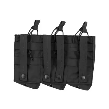 Otwarta potrójna ładownica na magazynki AK 7.62x39 - BLACK [8FIELDS]