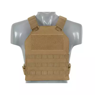 [Zestaw] Prosty Plate Carrier z atrapami miękkich wkładów balistycznych - Coyote [8FIELDS] + Otwarta potrójna ładownica na magazynki 5.56 - Coyote [8FIELDS] + Laser Cut Lower Accessory Utility Pocket with Shockcords for Tourniquet - TAN [8FIELDS]