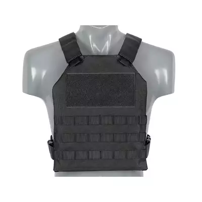 [Zestaw] Prosty Plate Carrier z atrapami miękkich wkładów balistycznych - Black [8FIELDS] + Otwarta potrójna ładownica na magazynki 5.56 - Black [8FIELDS] + Laser Cut Lower Accessory Utility Pocket with Shockcords for Tourniquet - Black [8FIELDS]