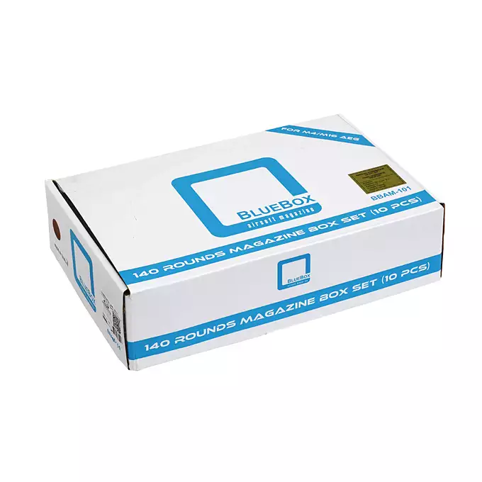 BLUEBOX] 10x 140rd Mid-Cap Magazine for M4/M16 Series - Tan