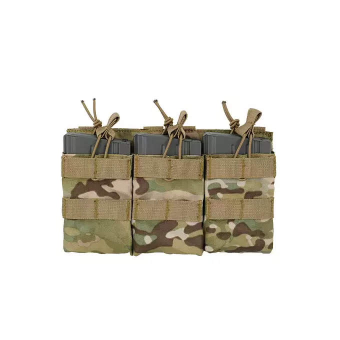 Triple Open Top 7.62 Mag Pouch - MC [8FIELDS]