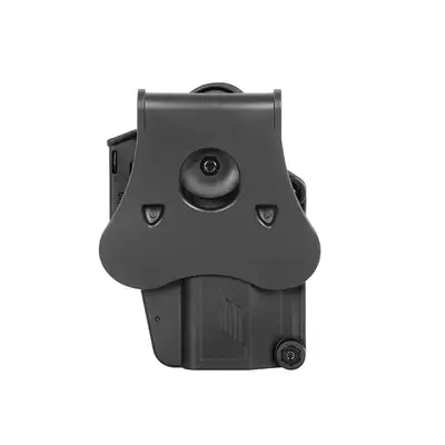 [Zestaw] Kabura Per-Fit dla leworęcznych (ponad 80 modeli pistoletów) [Amomax] + Airsoftowa platforma biodrowa - Black [Amomax]