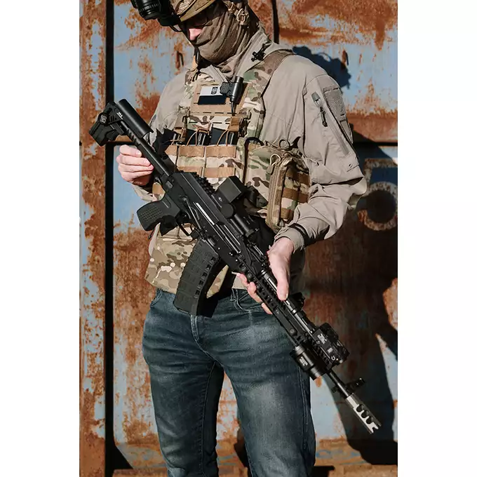 [Zestaw] CM.113A Replika Karabinka Taktycznego AK-74 Eshooter ETU [CYMA] + Replika Rosyjskiego Celownika Optycznego 1P87 Do AK/AK12/AKSU [JJ Airsoft]