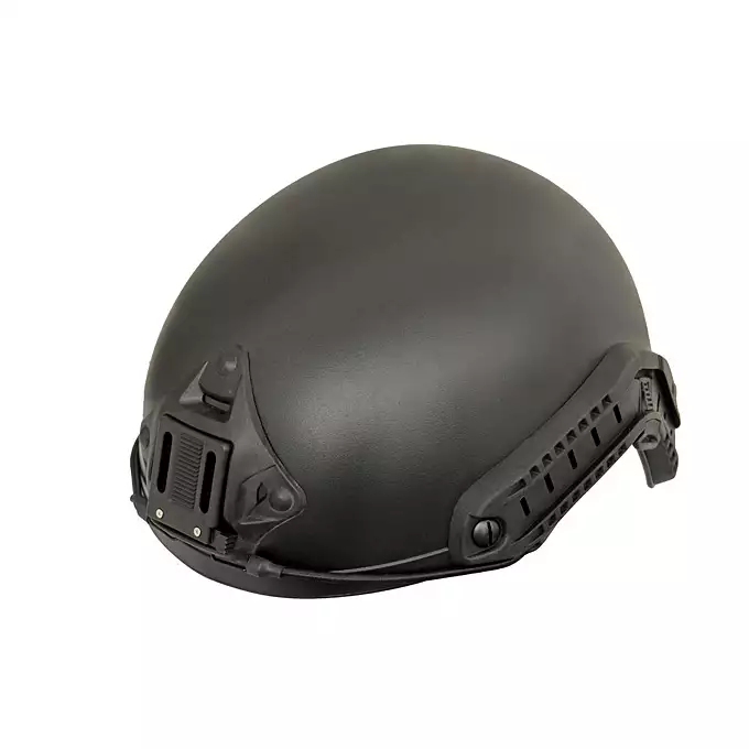 [Set] FAST Ballistic Helmet Replica (L/XL Size) - Black [FMA] + Steel Protective Half Face Mask V.1 - Black/Skull [WOSPORT]
