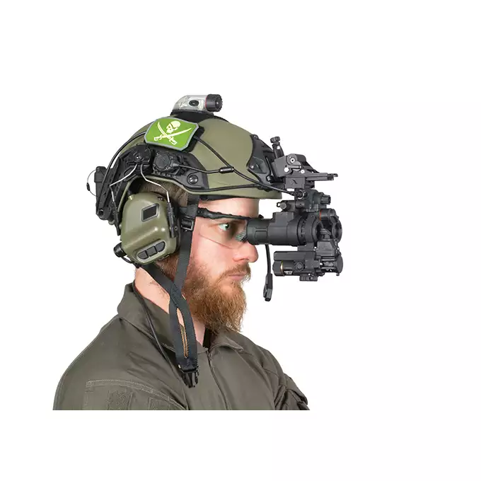 [Zestaw] Replika hełmu FAST Maritime (Rozmiar M) - Ranger Green [FMA] + Stalowa maska ochronna V.1 - Olive/Skull [WOSPORT]