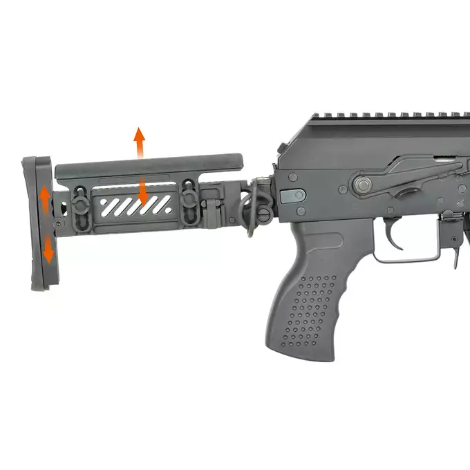 [Zestaw] CM.113 Replika Karabinka taktycznego AK47/AKM Eshooter ETU [CYMA] + Replika Rosyjskiego Celownika Optycznego 1P87 Do AK/AK12/AKSU [JJ Airsoft]