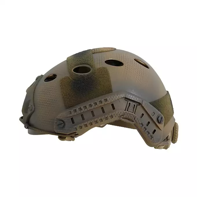 [Zestaw] Replika kasku FAST PJ z szybką regulacją - Navy Seal [EM] + Stalowa maska ochronna V.1 - Coyote/Camo [WOSPORT]
