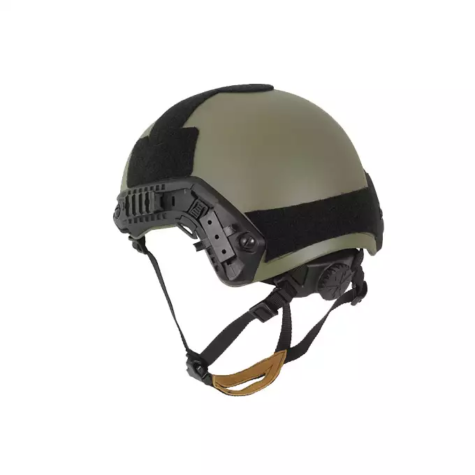 [Zestaw] Replika hełmu FAST Ballistic (Rozmiar L) - Ranger Green [FMA] + Stalowa maska ochronna V.1 - Olive/Skull [WOSPORT]