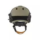 [Zestaw] Replika hełmu FAST PJ (Rozmiar L) - Ranger Green [FMA] + Stalowa maska ochronna V.1 - Olive/Skull [WOSPORT]
