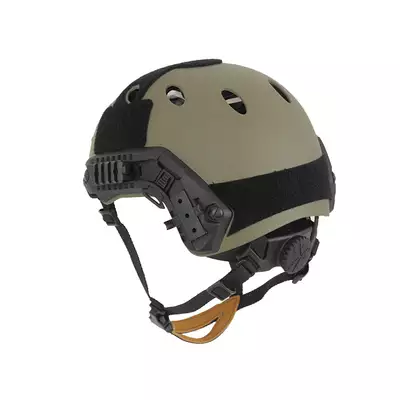 [Zestaw] Replika hełmu FAST PJ (Rozmiar L) - Ranger Green [FMA] + Stalowa maska ochronna V.1 - Olive/Skull [WOSPORT]