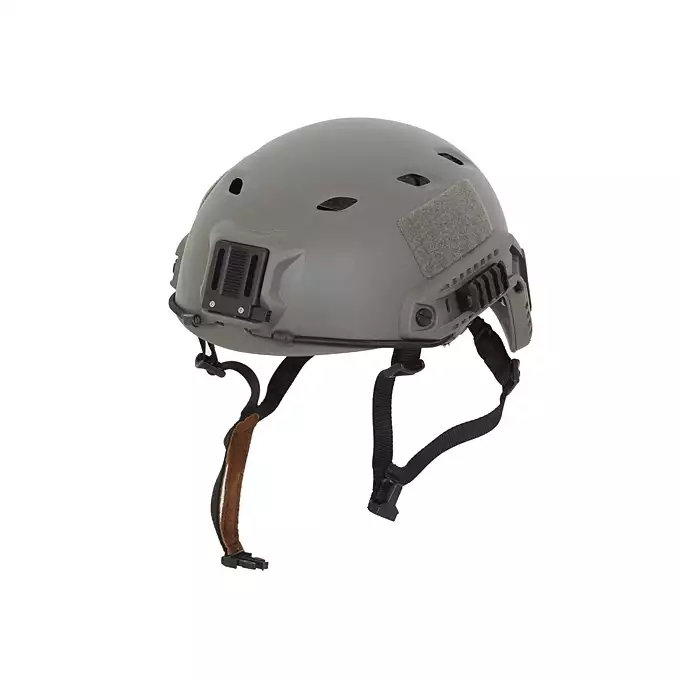 [Zestaw] Replika hełmu FAST BJ z szybką regulacją - Foliage [EM] + Stalowa maska ochronna V.1 - Olive/Skull [WOSPORT]