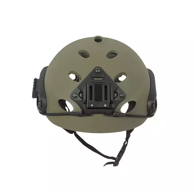 [Zestaw] Taktyczny kask Special Force - Ranger Green [FMA] + Stalowa maska ochronna V.1 - Olive/Skull [WOSPORT]