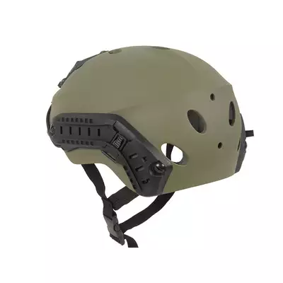 [Zestaw] Taktyczny kask Special Force - Ranger Green [FMA] + Stalowa maska ochronna V.1 - Olive/Skull [WOSPORT]