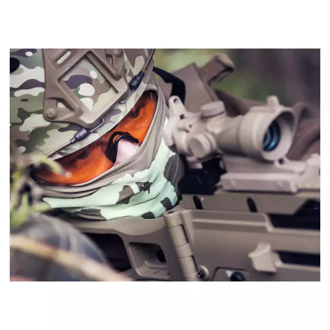 [Zestaw] Okulary Fastlink - Vapor Shield Anti-Fog Tiger's Eye + Stalowa maska ochronna V.1 - Coyote/Camo [WOSPORT]