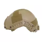 [Zestaw] Replika hełmu FAST MH z szybką regulacją - Coyote [EM] + Stalowa maska ochronna V.1 - Coyote/Camo [WOSPORT]