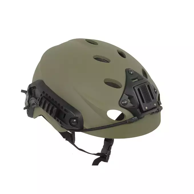 [Zestaw] Taktyczny kask Special Force - Ranger Green [FMA] + Stalowa maska ochronna V.1 - Olive/Skull [WOSPORT]