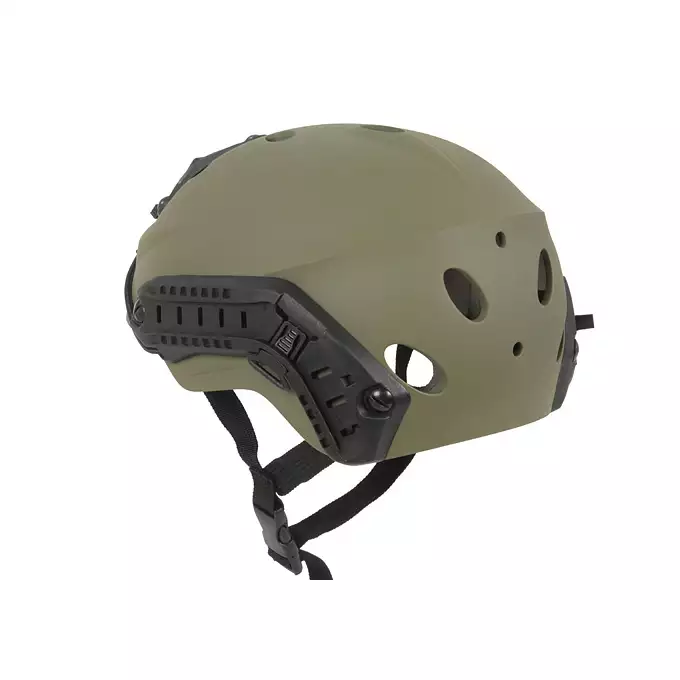 [Zestaw] Taktyczny kask Special Force - Ranger Green [FMA] + Stalowa maska ochronna V.1 - Olive/Skull [WOSPORT]