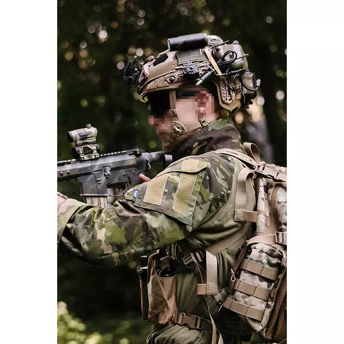 [Zestaw] Hełm Spec-Ops nowej generacji - Dark Earth [FMA] + Stalowa maska ochronna V.1 - Coyote/Camo [WOSPORT]