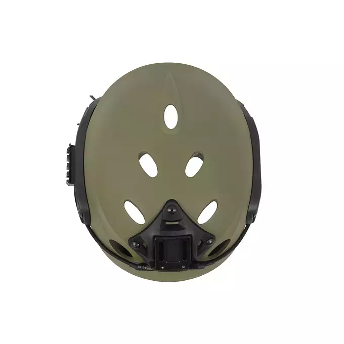 [Zestaw] Taktyczny kask Special Force - Ranger Green [FMA] + Stalowa maska ochronna V.1 - Olive/Skull [WOSPORT]