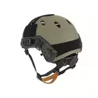 [Zestaw] Replika hełmu FAST PJ (Rozmiar L) - Ranger Green [FMA] + Stalowa maska ochronna V.1 - Olive/Skull [WOSPORT]