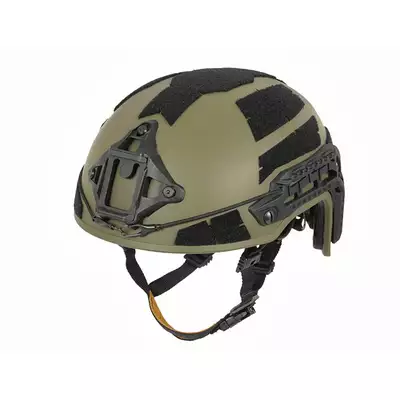 [Zestaw] Hełm Spec-Ops nowej generacji - Ranger Green [FMA] + Stalowa maska ochronna V.1 - Olive/Skull [WOSPORT]